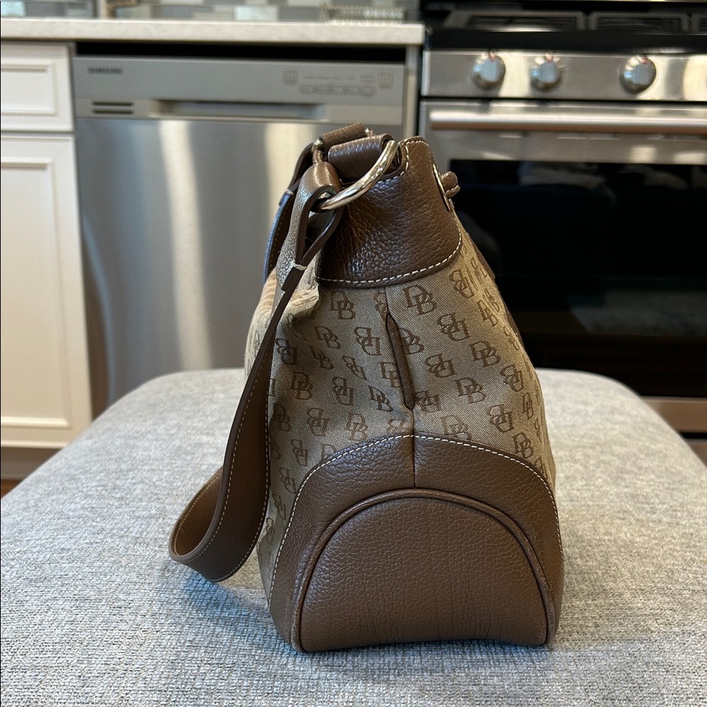 Dooney & Bourke Brown and Tan Shoulder Bag - Picture 3 of 8
